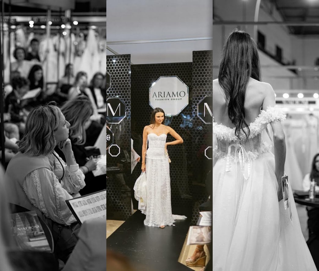 Right part of the photo: two brides in wedding dresses